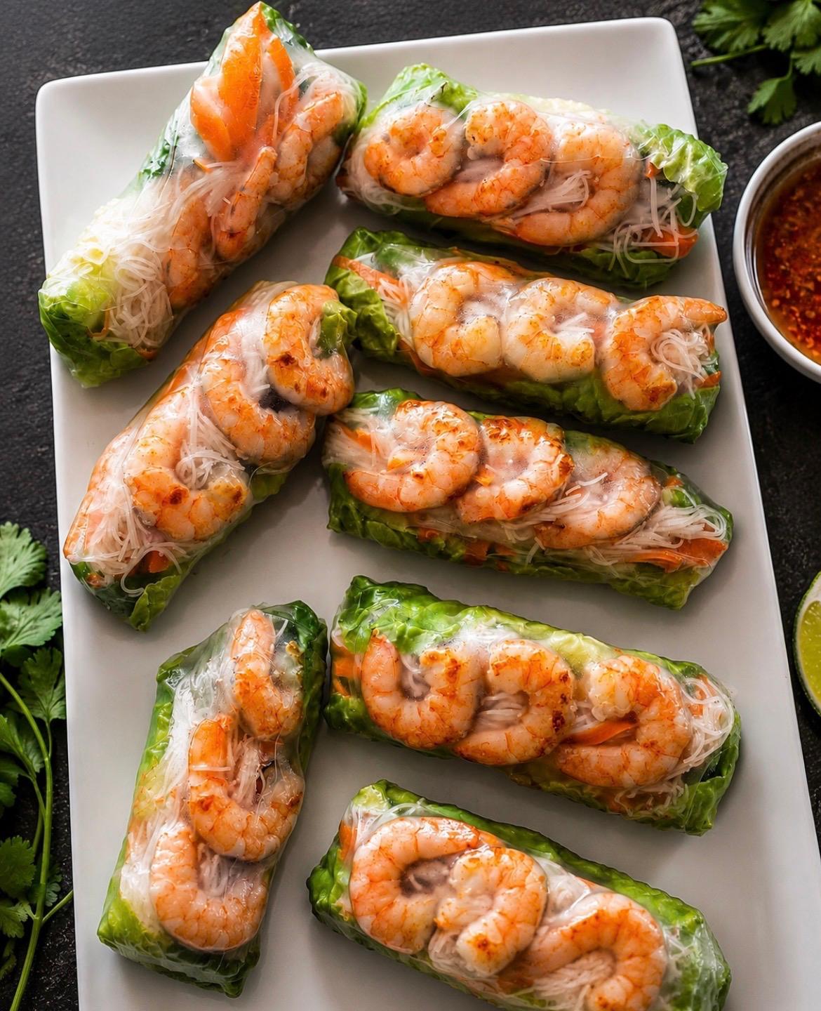 Rollitos de gambas